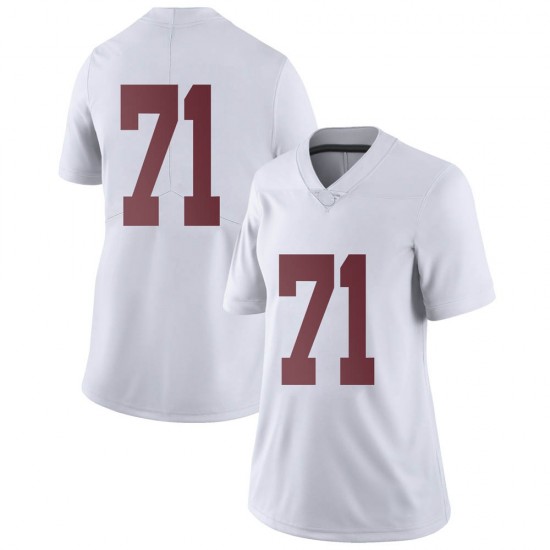 Alabama Crimson Tide Women's Darrian Dalcourt #71 No Name White NCAA Nike Authentic Stitched College Football Jersey BN16V43NK
